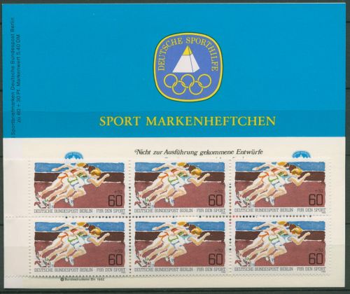 Berlin Deutsche Sporthilfe 1982 Markenheftchen SMH 4 (664) postfrisch (C99120)