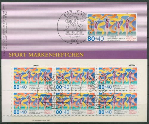 Berlin Deutsche Sporthilfe 1987 Markenheftchen SMH 9 (777) gestempelt (C99132)