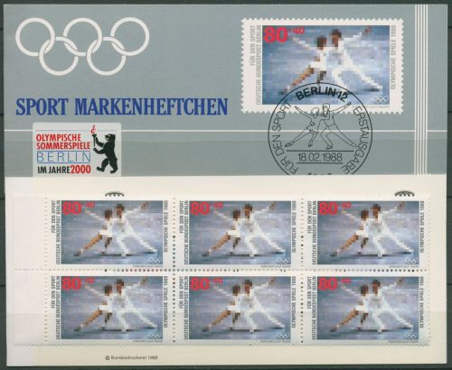 Berlin Sporthilfe 1988 Markenheftchen Olympia OMH I (802) postfrisch (C99141)