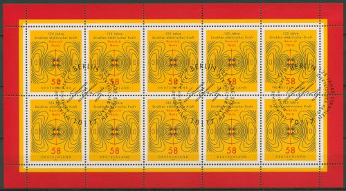 Bund 2013 Heinrich Hertz Elektr. Wellen Kleinbogen 3036 K ESST Berlin (C99157)
