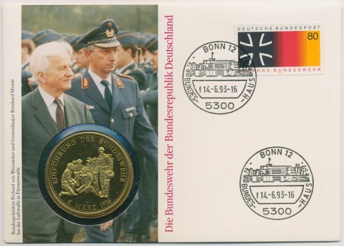 Bund 1993 Bundeswehr Richard v. Weizsäcker Numisbrief mit Medaille (N658)