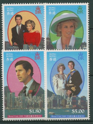 Hongkong 1989 Prinzessin Diana Prinz Charles 577/80 postfrisch