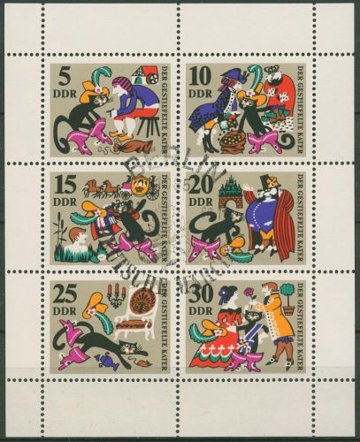 DDR 1968 Märchen Gestiefelter Kater 1426/31 K Sonderstempel gestempelt (C96954)