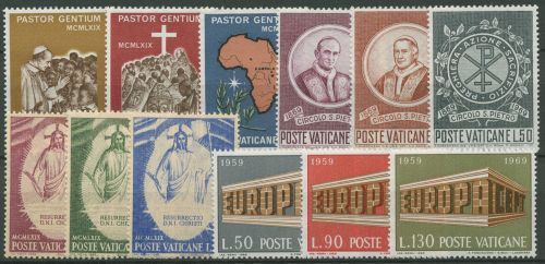 Vatikan 1969 Jahrgang komplett (544/55) postfrisch (SG99203)