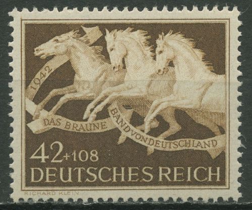 Deutsches Reich 1942 Galopprennen Das Braune Band 815 postfrisch