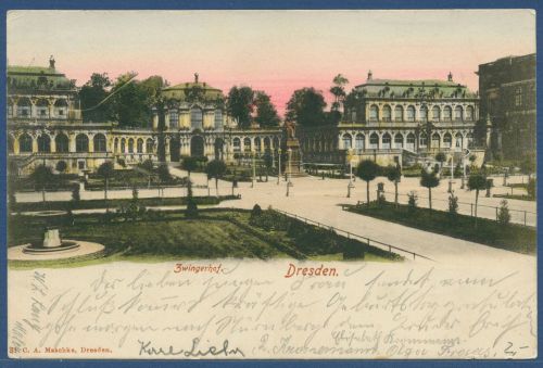 Dresden Zwingerhof, gelaufen 1899 (AK4046)