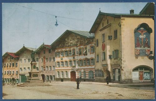 Bad Tölz Marktstraße Lindnerhaus, gelaufen 1924 (AK4004)