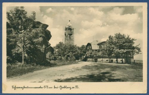 Schwarzbrunnwarte bei Gablonz, gelaufen 1943 (AK4007)