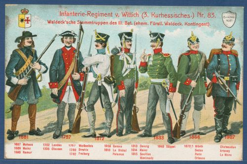 Infanterie-Regiment v. Wittich, 3. Kurhessisches, ungebraucht (AK4117)