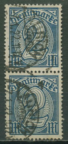 Dt. Reich Dienst 1920 ohne Ablösungsziffer D 32 senkrechtes Paar gestempelt