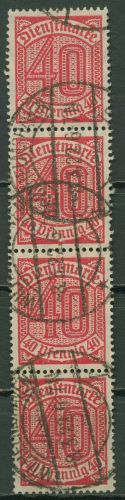 Dt. Reich Dienst 1920 ohne Ablösungsziffer D 28 4er-Streifen gestempelt