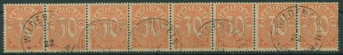 Dt. Reich Dienst 1920 ohne Ablösungsziffer D 27 8er-Streifen gestempelt (G19722)