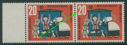 Bund 1961 Märchen der Brüder Grimm mit Plattenfehler 371 PF ? postfrisch