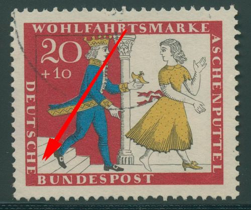 Bund 1965 Märchen Brüder Grimm mit Plattenfehler 487 f 43 gestempelt