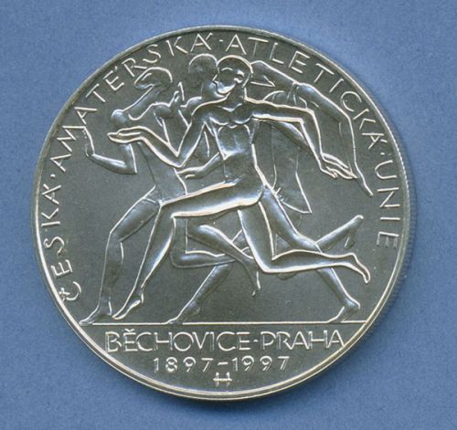Tschechien 200 Korun 1997 Silber, Amateur Athletic Union, KM 28 vz/st (m4204)
