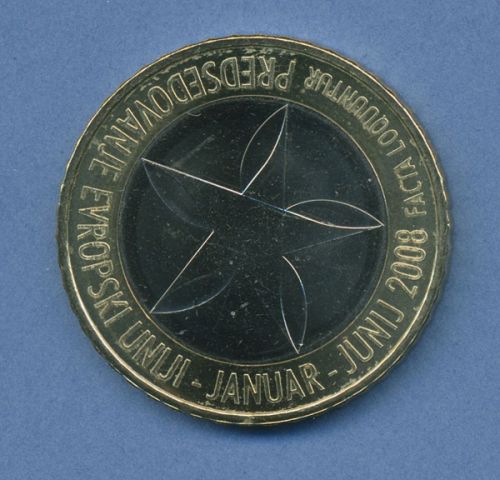 Slowenien 3 Euro 2008, EU-Ratspräsidentschaft, KM 81 vz (m4230)