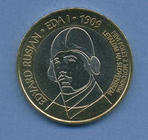 Slowenien 3 Euro 2009, Edvard Rusjan Luftfahrt, KM 85 vz/st (m4231)