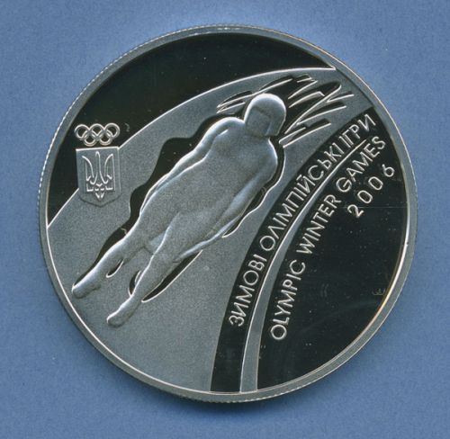 Ukraine 10 Hryven 2006, Silber, Olympische Winterspiele Turin KM 427 PP (m4238)