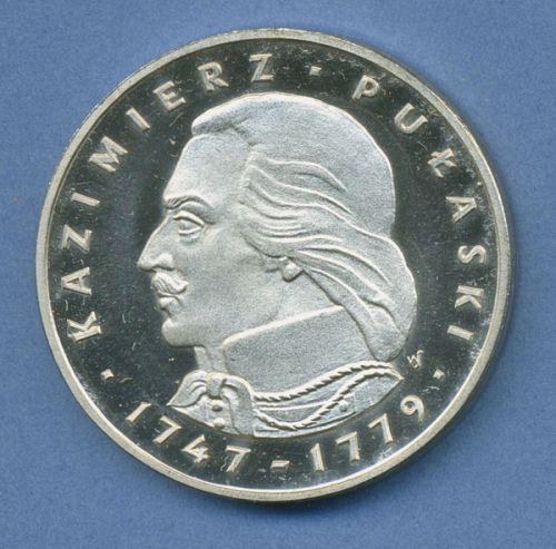Polen 100 Zlotych 1976, Kasimir Pulaski, Silber, KM Y84 PP (m4243)