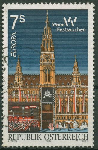 Österreich 1998 Europa CEPT Feste Feiertage Wiener Festwochen 2254 gestempelt