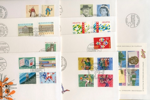 Schweiz 1990 Ersttagsbriefe Jahrgang 1990 FDC komplett (F9845)