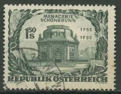 Österreich 1952 200 Jahre Tiergarten v. Schönbrunn 973 gestempelt