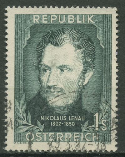 Österreich 1952 100. Geburtstag von Nikolaus Lanau 975 gestempelt
