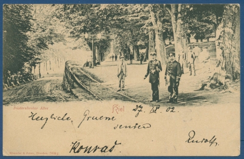 Kiel Düsterbroker Allee gelaufen 1902 (AK82)