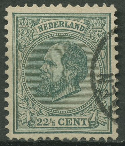 Niederlande 1872 König Willem III. 25 D gestempelt