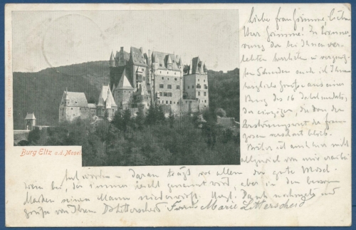 Burg Eltz Eifel Mosel, gelaufen 1901 (AK122)