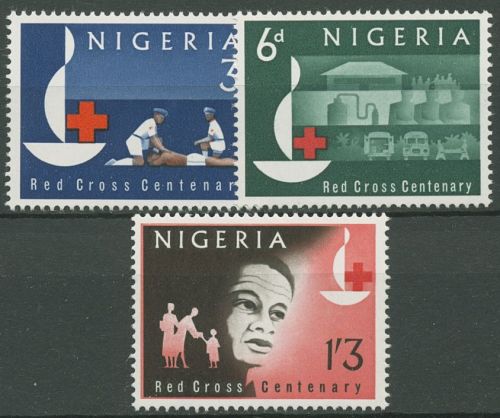 Nigeria 1963 100 Jahre Internationales Rotes Kreuz 138/40 postfrisch