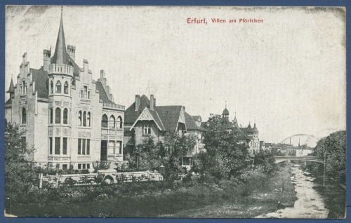 Erfurt Villen am Pförtchen, gelaufen 1909 (AK120)