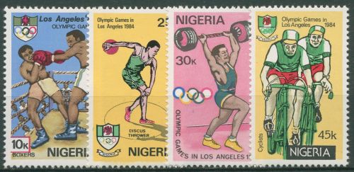 Nigeria 1984 Olympische Sommerspiele Los Angeles Boxen Rad 438/41 postfrisch
