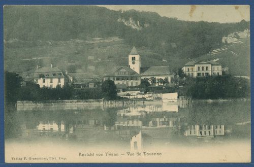 Ansicht von Twann, Vue de Douanne, gelaufen 1904 (AK4257)