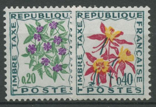 Frankreich 1971 Portomarken Blumen P 104/05 postfrisch