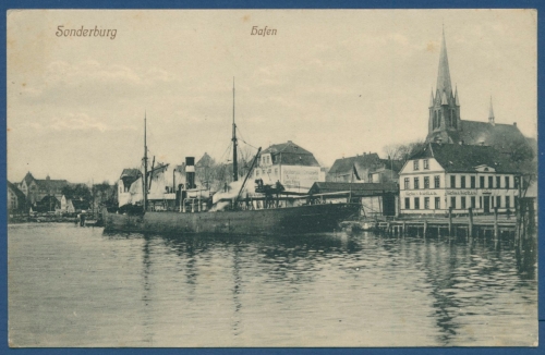 Sonderburg Hafen Restaurant Seewarte, ungebraucht (AK69)
