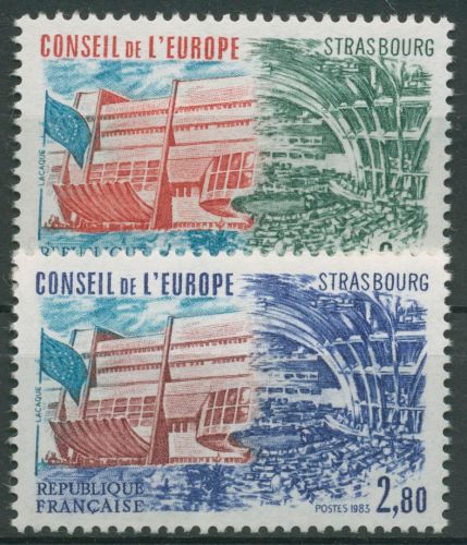 Frankreich 1983 Europarat Europaratsgebäude Plenarsaal D 32/33 postfrisch