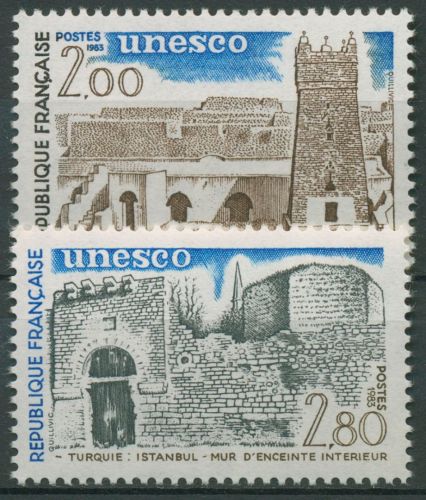 Frankreich 1983 Dienstmarke UNESCO Welterbe Bauwerke D 29/30 postfrisch