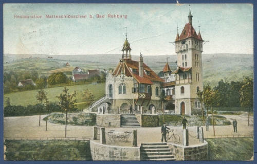 Restaurant Matteschlösschen Bad Rehburg Loccum, gelaufen 1909 (AK226)