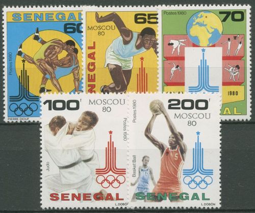 Senegal 1980 Olympische Sommerspiele in Moskau Judo Ringen 731/35 postfrisch