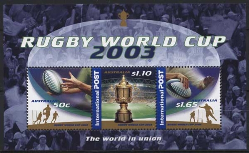 Australien 2003 Rugby-Weltmeisterschaft Block 51 postfrisch (C24153)