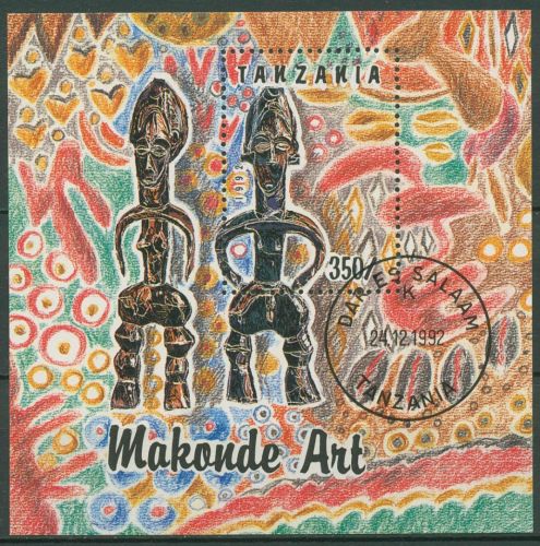 Tansania 1992 Makonde-Kunst Holzfiguren Block 208 gestempelt (C40265)