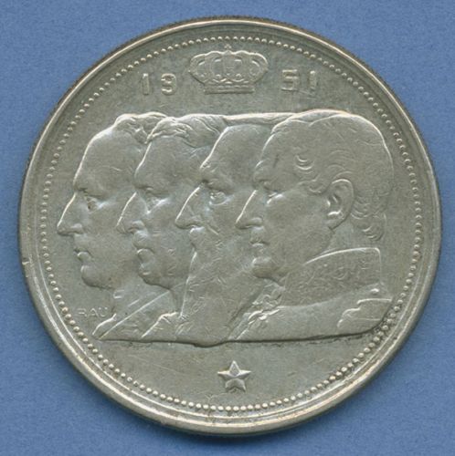Belgien 100 Francs 1951 Könige Leopold, Albert, KM 139.1 ss (m4620)