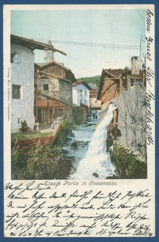 Gossensass Gemeinde Brenner Partie an der Eisack, gelaufen 1900 (AK286)