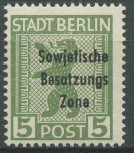 SBZ Allgemeine Ausgabe 1948 Freimarke mit Aufdruck 200 A vx postfrisch