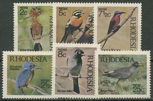 Rhodesien 1971 Vögel Wiedehopf Eisvogel Karminspint 108/13 postfrisch