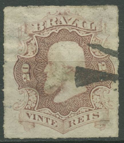 Brasilien 1876 Kaiser Pedro II. 31 kleine Fehler gestempelt