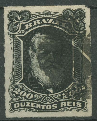 Brasilien 1878 Kaiser Pedro II. 43 kleine Fehler gestempelt