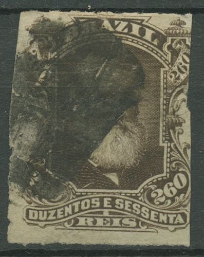 Brasilien 1878 Kaiser Pedro II. 44 Mängel gestempelt