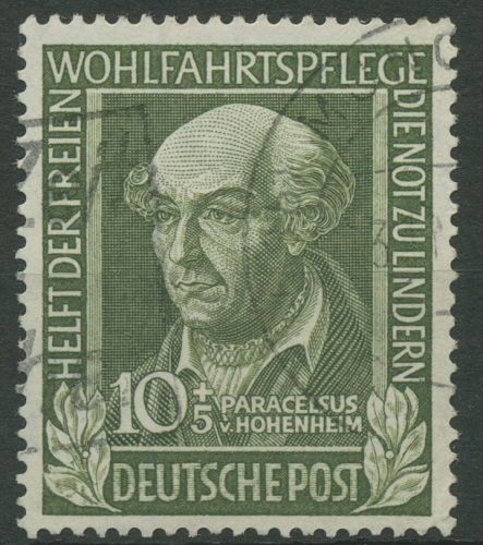 Bund 1949 Wohlfahrt Helfer der Menschheit 118 gestempelt, Zahnfehler (R19406)